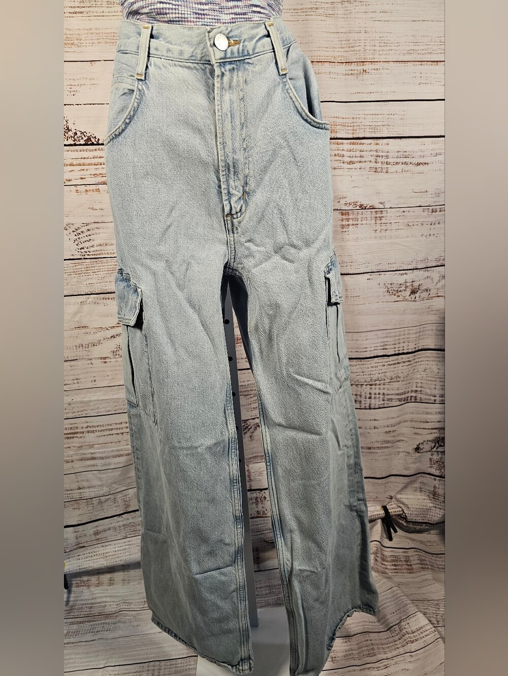 AGOLDE Minka High Rise Baggy Wide Leg Cargo Jeans Realm Size 27